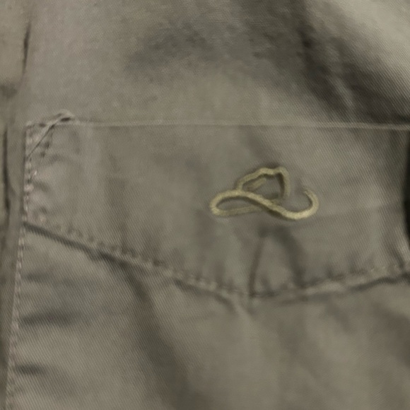 Resistol NWOT Boys western cowboy shirt square pearl button XS 100% cotton olive - Picture 5 of 7